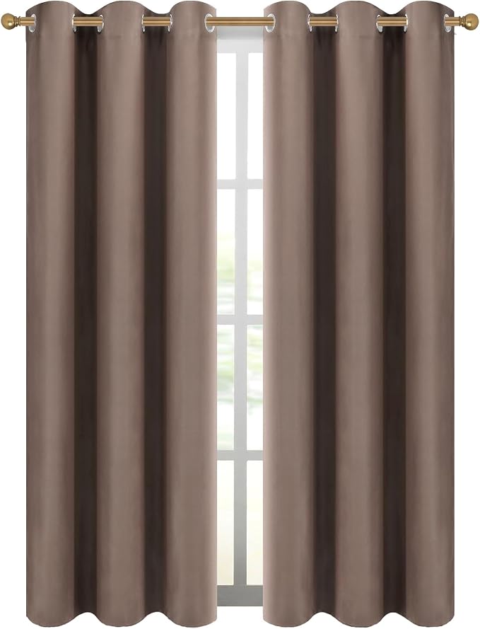 Diraysid Blackout Curtains for Bedroom Grommet Thermal Insulated Room Darkening - Image 2