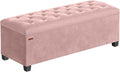 SONGMICS Velvet Storage Ottoman Bench, Foot Rest by Unknown