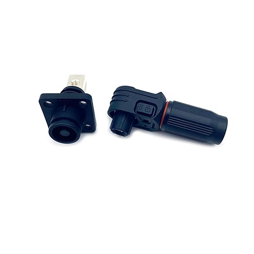 350A-450A 1500V Battery Energy Storage Connector, 120-185mm² High Current Connectors Quick Plug Terminal Black Right Angle Plug and Socket IP67 Waterproof Power Adapter Threaded Wiring