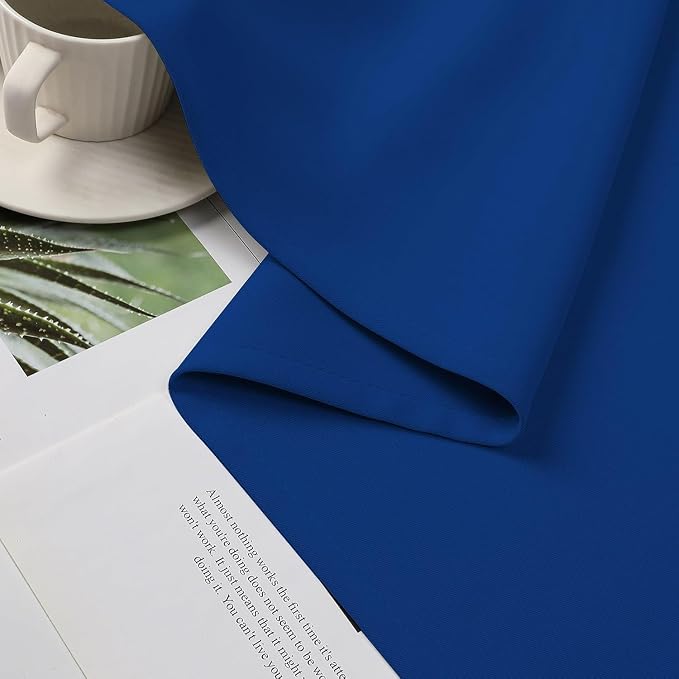 CUCRAF Royal Blue Blackout Curtains 84 inch Length 2 Panels Set, Room Darkening - Image 10