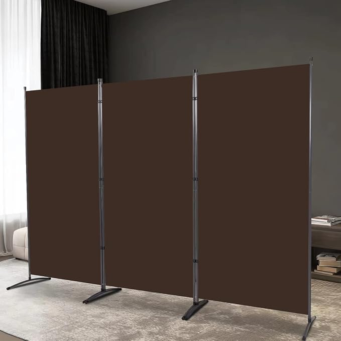 3 Panel Folding Room Divider, Sturdy Frame Freestanding Wall Divider | by YASRKML