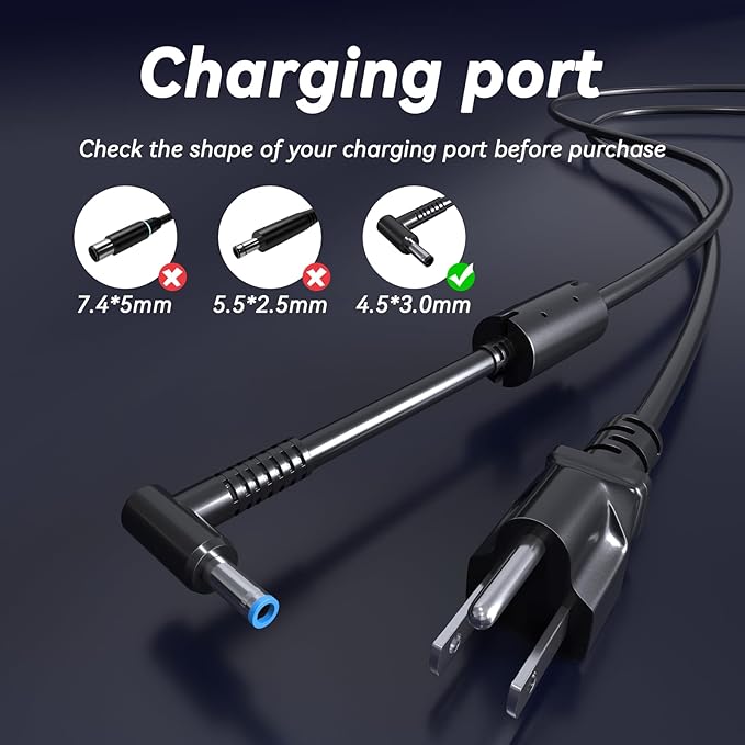 OSISZI 120W Power Adapter 4.5 * 3.0mm Compatible with HP Elite Dragonfly G2 ZBook 15v G5 Spectre 13-3000 Paviliion/Omen/Envy 15 17 Gaming 15 710415-001 Docking Station Laptop Charger