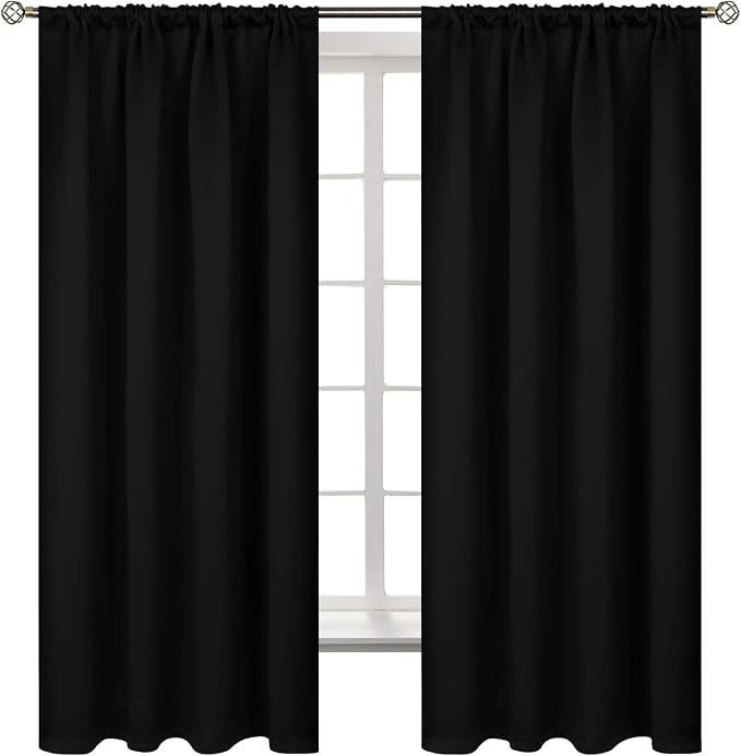 BGment Rod Pocket Blackout Curtains 63 Inch Length by BGment