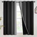 SimpleHome 100% Blackout Ombre Bedroom Curtains Black and Greyish White by SimpleHome