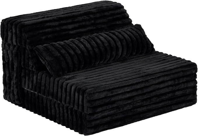 Folding Sofa Bed Twin Size, Convertible Sleeper Chair Mattress by TiitaHome
