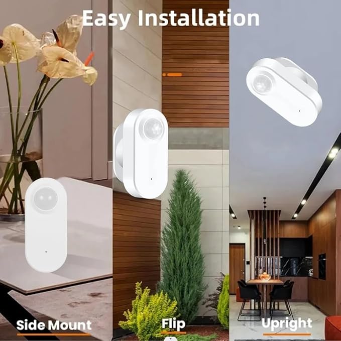 Haozee Smart Motion Sensor, Zigbee PIR Motion Sensor with Illumination, High Sensitivity, Real-time Detection, Zigbee Hub Required, Supports Home Assistant, Zigbee2MQTT