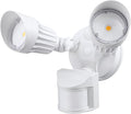 LEONLITE COB LED Security Light, Motion Sensor Outdoor Lights, Dusk to Dawn, 100-277V, ETL Listed, Adjustable Heads, Motion Detector Flood Light for Outside, IP65 Waterproof, 5000K Daylight, White