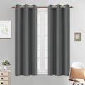 Yakamok Blackout Curtains 38x54 inch Dark Grey Thermal Drapes-Bedroom | 2 panels by Yakamok
