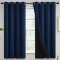 Yakamok Navy Blue Blackout Curtains 63 inches Long by Yakamok