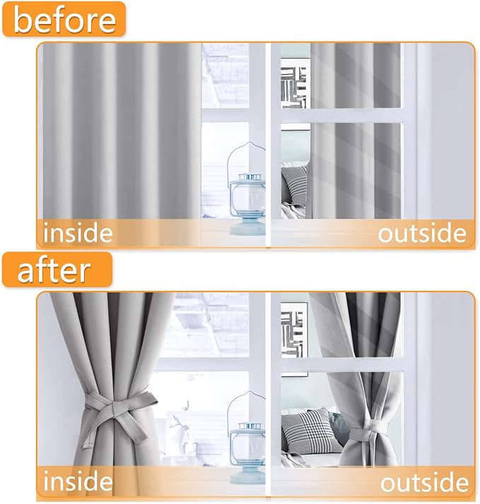 Blackout Curtains for Bedroom, 38 x 63 Inches Length, Window Curtains for - Image 4