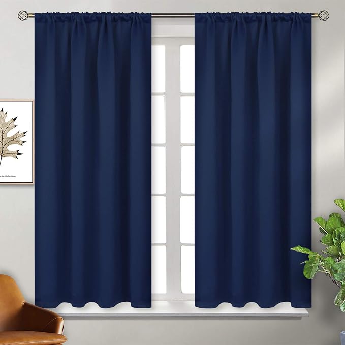 BGment Navy Blue Blackout Curtains 54 Inches Length - Image 7