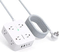 HANYCONY Surge Protector Power Strip, 10 Ft Braided Extension Cord, 1080J | 8 by HANYCONY