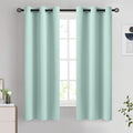 COSVIYA Grommet Room Darkening Aqua Curtains 63 inch Length by COSVIYA