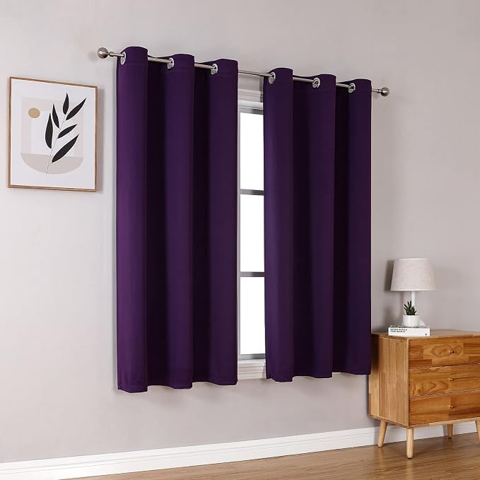 ChrisDowa Blackout Curtains for Bedroom and Living Room 54 Inches Long | 2 - Image 6
