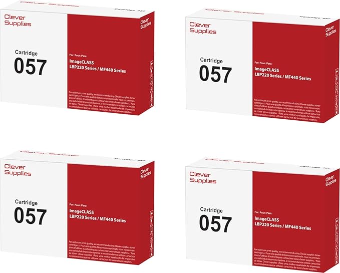 057 Toner Cartridge Replacement Compatible for Canon 057 High Yield Compatible with imageCLASS MF449dw MF448dw MF445dw LBP228dw LBP227dw LBP226dw (Black, 4-Pack)