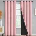 Yakamok Peach Pink Blackout Curtains 84 inches Long by Yakamok