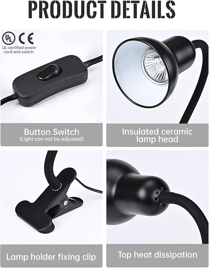 Clip On Gooseneck Lamp - 300W Max - Image 7