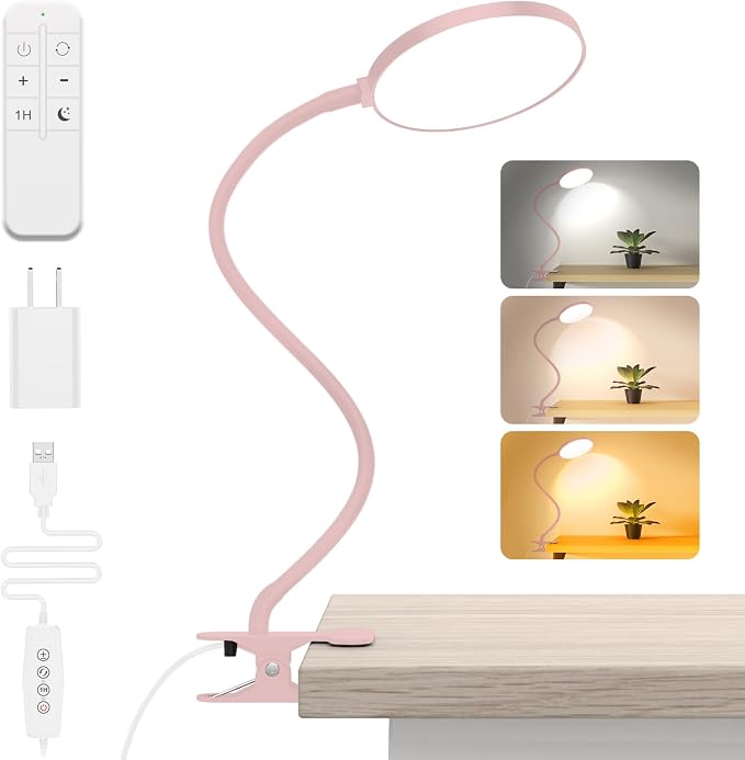 iFalarila Reading Light with Remote, LED Desk Lamp Clip on RA>95 Dimmable by iFalarila
