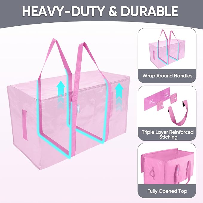 TICONN 6 Pack Extra Large Moving Bags Heavy Duty - Image 3