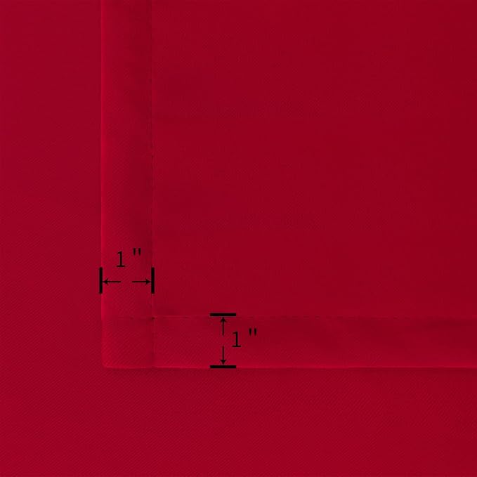 BGment Red Blackout Kitchen Curtains 45 Inches Length - Image 5
