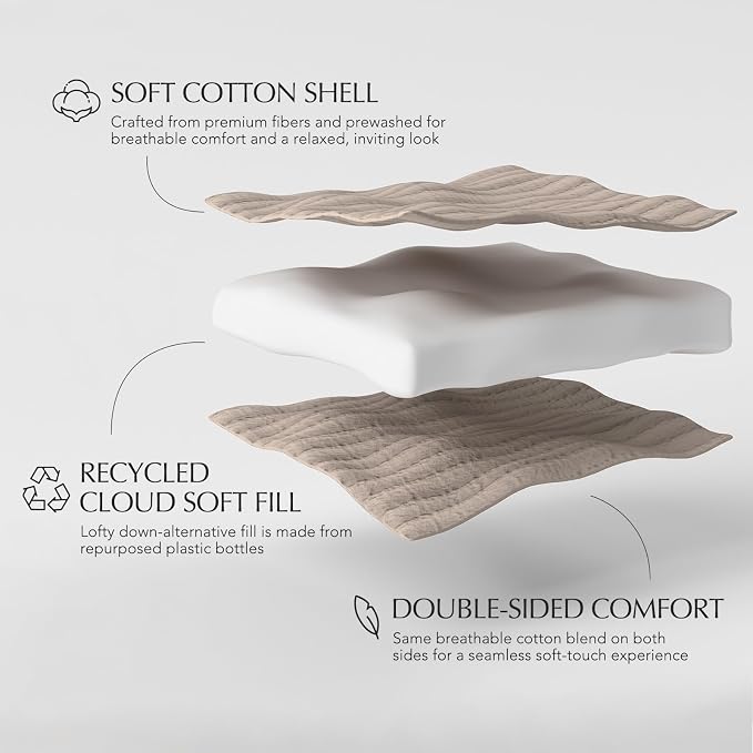 EVERGRACEHOME Cotton Gauze Matelassé Coverlet, Queen Size, Khaki Tan | Ultra - Image 8