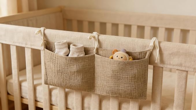 Bedside hanging bag for storing baby milk bottles and blankets - Image 6