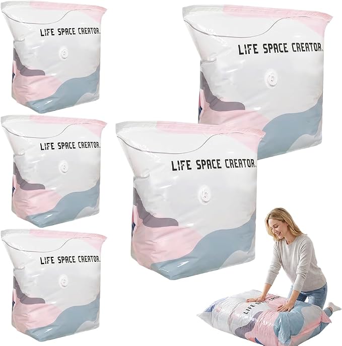 2026 New Vacuum Storage Bags for Home Clothes Compression Space Saver Bags by KAMOJI