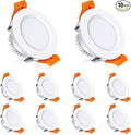 inShareplus 2 Inch LED Recessed Lighting, Downlight Dimmable 3W (35W Equivalent), 5000K Daylight White, CRI80, Recessed Light Fixtures with LED Driver (10 Pack)