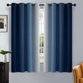SimpleHome Ombre Blue to Grey White Curtains by SimpleHome