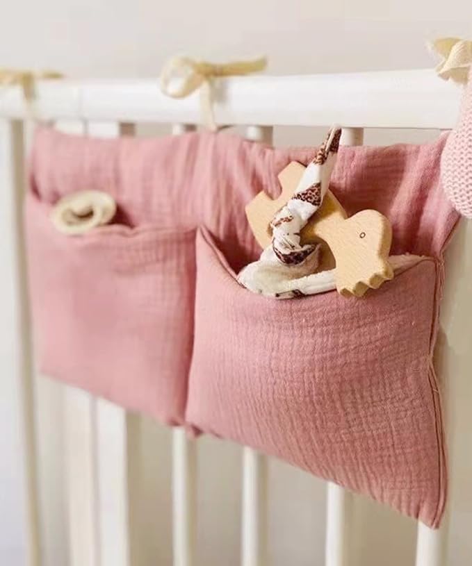Baby Bedside Hanging Bags Storage Organizer Milk Bottle Toy Crib Baby Nappy-Bag - Image 5
