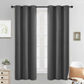 Yakamok Blackout Curtains 38x63 inch Charcoal Grey Thermal Drapes-Bedroom | 2 by Yakamok