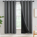 Yakamok Grey Blackout Curtains 72 inches Long by Yakamok