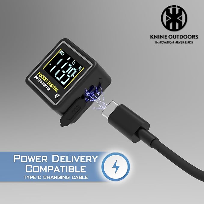 KNINE OUTDOORS Mini Digital Angle Finder 4-side Strong Magnetic Angle Gauge, Table Saw Miter Protractor, Woodworking Measuring Tool, Level Box for Hanging (2 Pack, Plastic, Small Size)