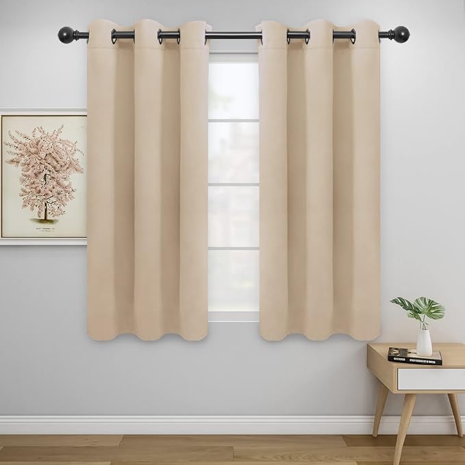 Easy-Going Thermal Grommet Blackout Curtains, 2 Panels 42x54 in, Noise Reduction by Easy-Going