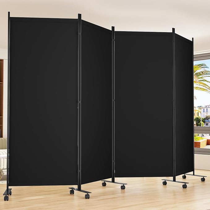 Room Divider 136'' Wide Folding Room Divider Panel by HOMSCREENER