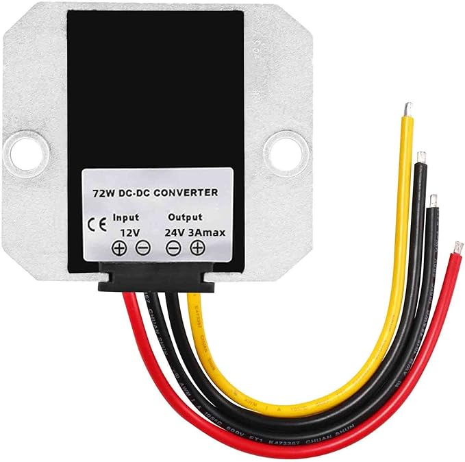 MGGi DC Voltage Boost Converter, 12V Step Up to 24V 3A 72W Regulator Booster, Converter Power Supply Module Boost Transformer, Waterproof Power Adapter - for Colf Cart Club Car Truck Vehicle Boat
