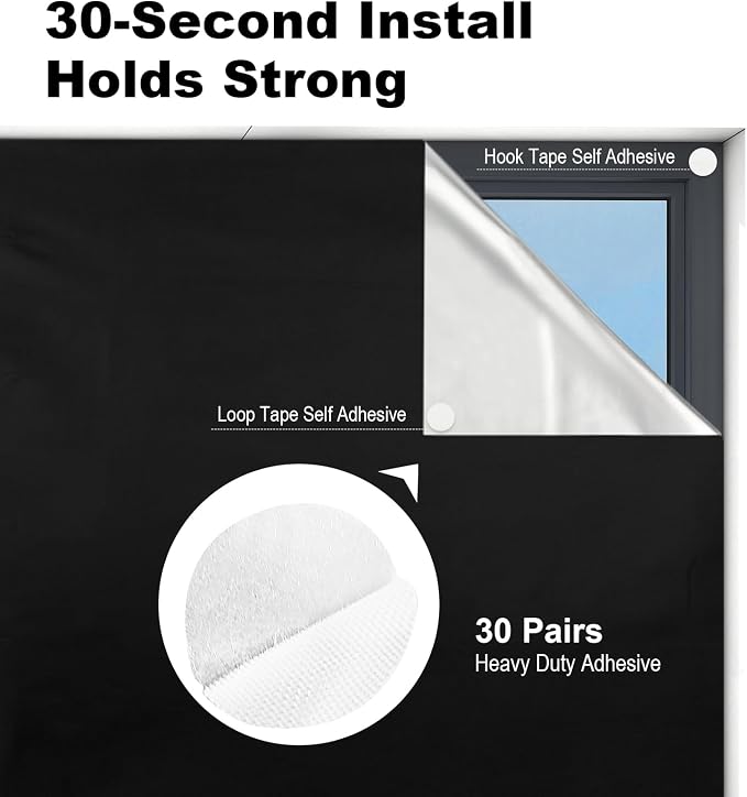Vanten Upgraded Blackout Curtains, 100% Blackout Material - Image 3