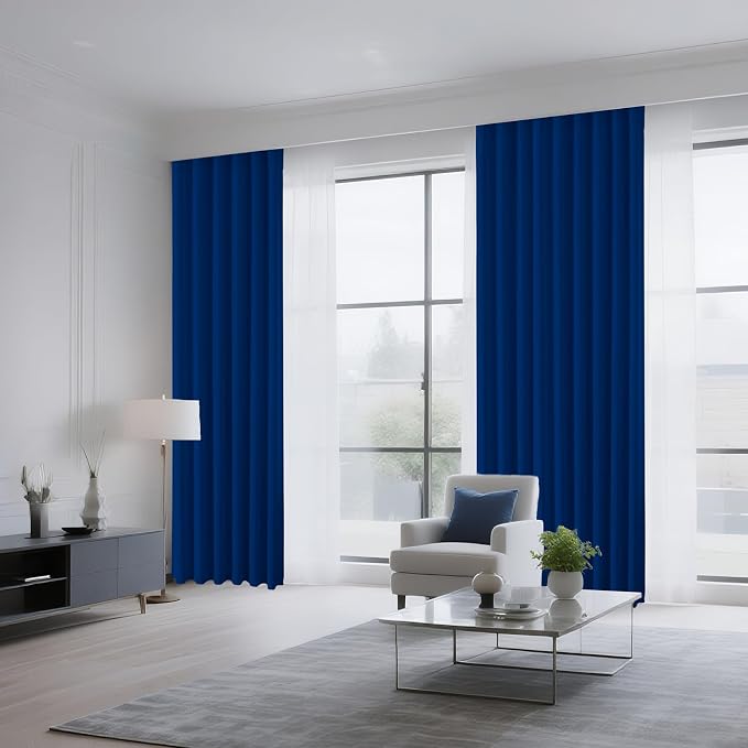 CUCRAF Royal Blue Blackout Curtains 96 inch Length 2 Panels Set, Rod Pocket - Image 8