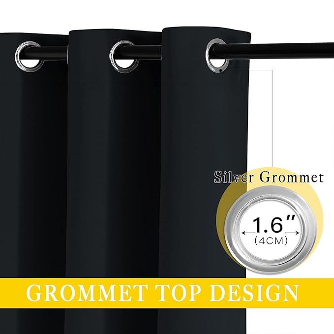 NICETOWN Blackout Curtain for Sliding Glass Door, Grommet Top Thermal Insulated - Image 2
