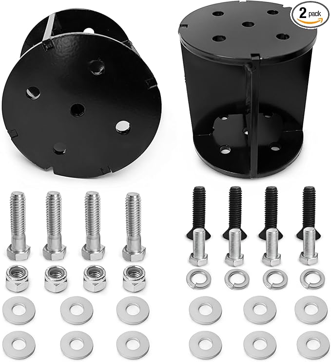 FLOVENTIS 5" Straight Air Helper Spring Spacer, Heavy-Duty Steel Compatible with Ford F150/F250/F350, Chevy, GMC, Ram, Toyota Air Springs Lift Spacer (7X1271)