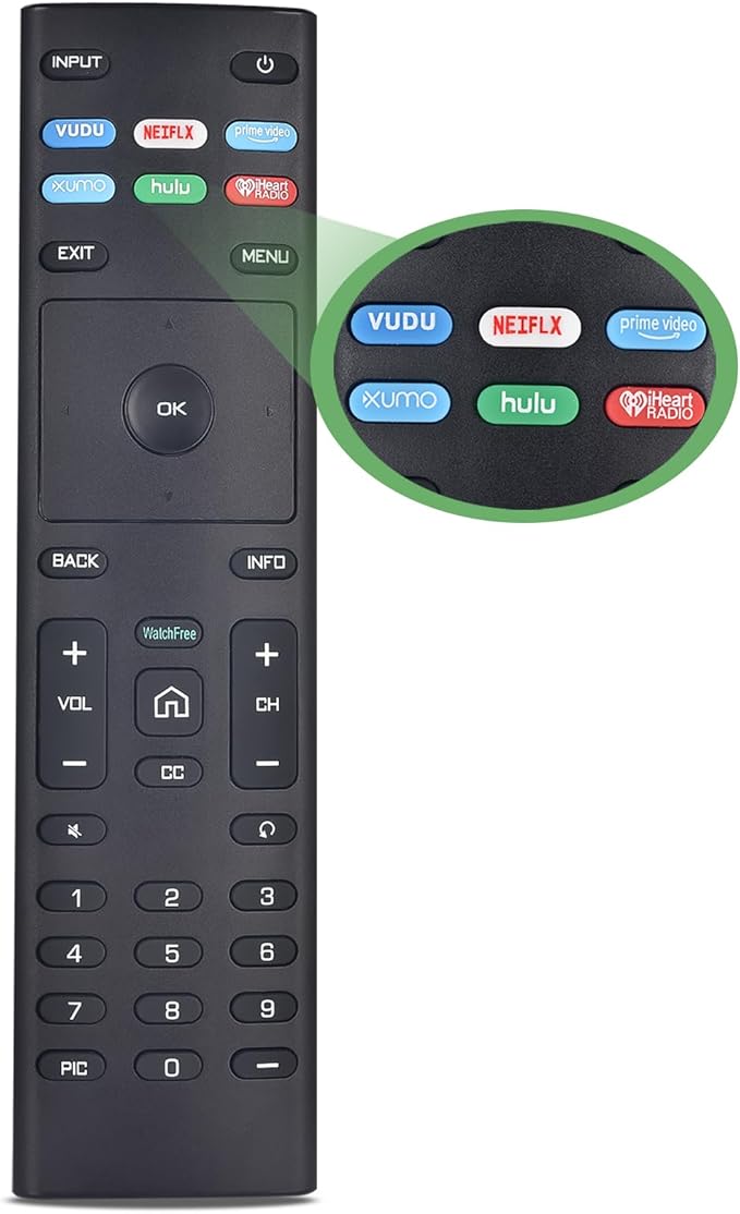 XRT136 for Vizio Smart TV Remote,Replacement Control for Vizio Smart LED LCD HD 4K UHD HDR TVs D-Series,E-Series, M-Series, P Series, PX Series, V-Series