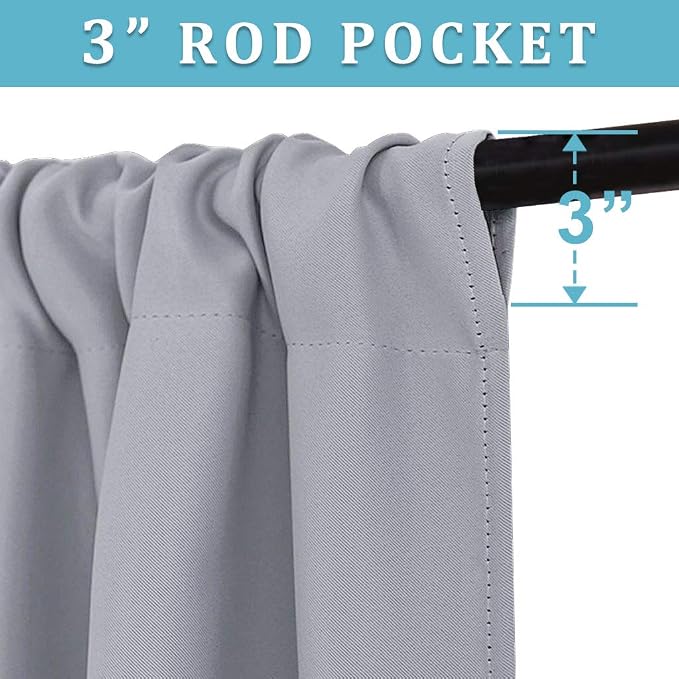 RYB HOME Extra Wide Blackout Curtains - Image 2