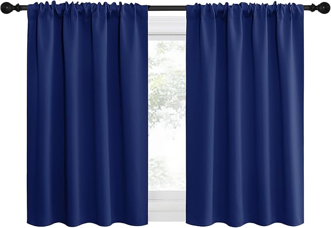 NICETOWN Kitchen Curtains, Short Blackout Drapes, 34 in x 40 in, Thermal by NICETOWN