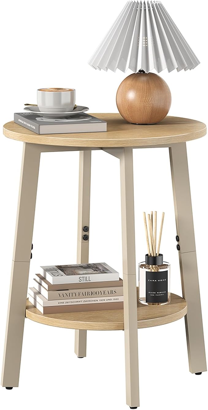 sthmec Side Table, Small Round End Table by Unknown