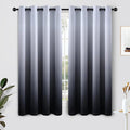 SimpleHome Ombre Gradient Black White to Gray Curtains by SimpleHome