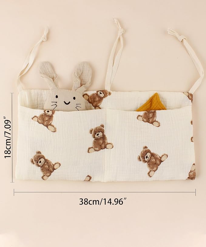 Baby Bedside Hanging Bags Storage Organizer Milk Bottle Toy Crib Baby Nappy-Bag - Image 5