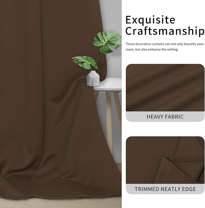 Easy-Going Thermal Grommet Blackout Curtains, 2 Panels 42x63 in, Noise Reduction - Image 4