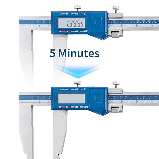 Dasqua 0-24"/600mm Heavy Duty Long Jaw Absolute Origin Digital Caliper, IP54 Stainless Steel Electronic Measuring Tool, in/mm Conversion, Accurary ±0.002"/0.05mm, Resolution 0.0005"/0.01mm