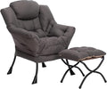 HollyHOME Lazy Chair with Foldable Ottoman, Accent Comfy Lounge Armchair and by HollyHOME