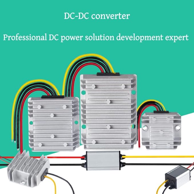120W 5A DC-DC Boost Converter,12V to 24V Step-Up Voltage Regulator with Waterproof & Short Circuit Protection for Trucks, Golf Carts